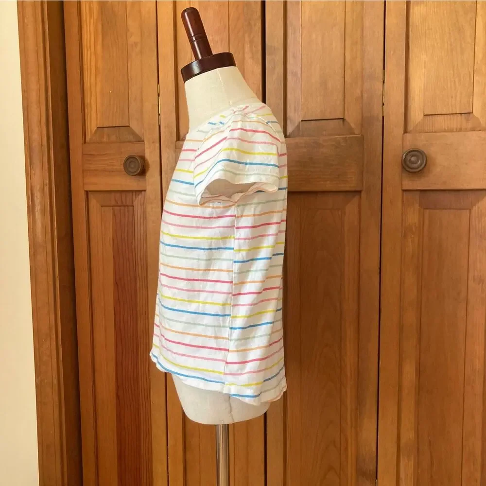 Old Navy Striped Girls Tee, Size 6-7